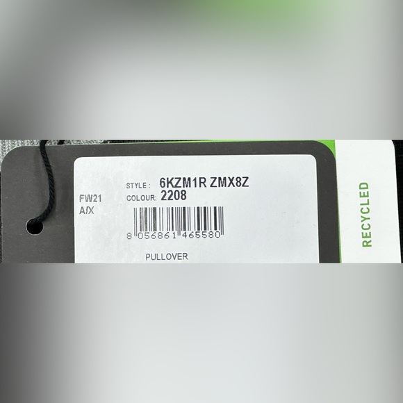 Armani Exchange crew neck black grey sweatshirt style:6KZM1R ZMX8Z COLOUR:2208 - Picture 4 of 5